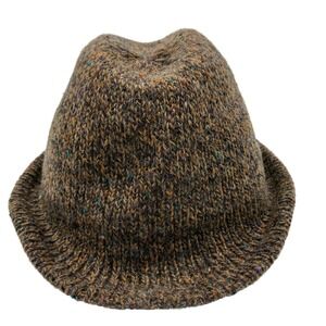 Vintage Lloyd Brown Marled Wool Blend Bucket Hat Confetti Fleck Cloche Style
